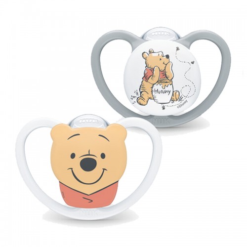 NUK Space Disney Winnie the Pooh Silicone Soother Pacifier 2pcs/box | 0-6 Months | 6-18 Months | Made in Germany